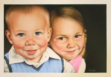 commissioned portrait by the Darren Coombs family in Fargo North Dakota